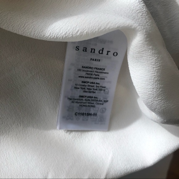 Sandro silk shirt with ruffle collar - Picture 8 of 9